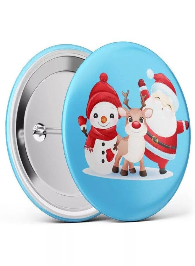 Le Delite 10-Piece Christmas Badge Set | Colorful Santa Reindeer Snowman Pin Brooch Collection | Cute Xmas Party Accessories & Holiday Gifts for Boys and Girls - Image 4
